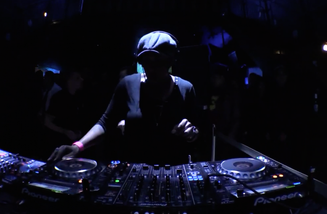 Photo of set DJ Heather.