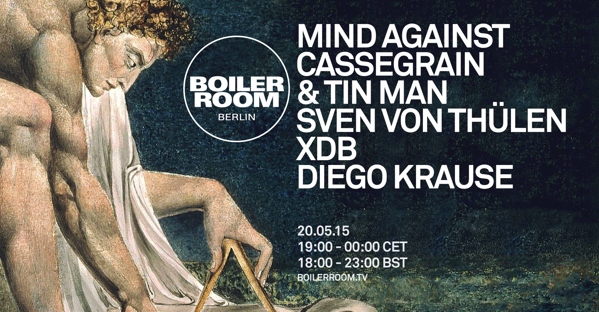 Berlin: Mind Against, Cassegrain + Tin Man, Sven Von Thülen, XDB & Diego Krause flyer