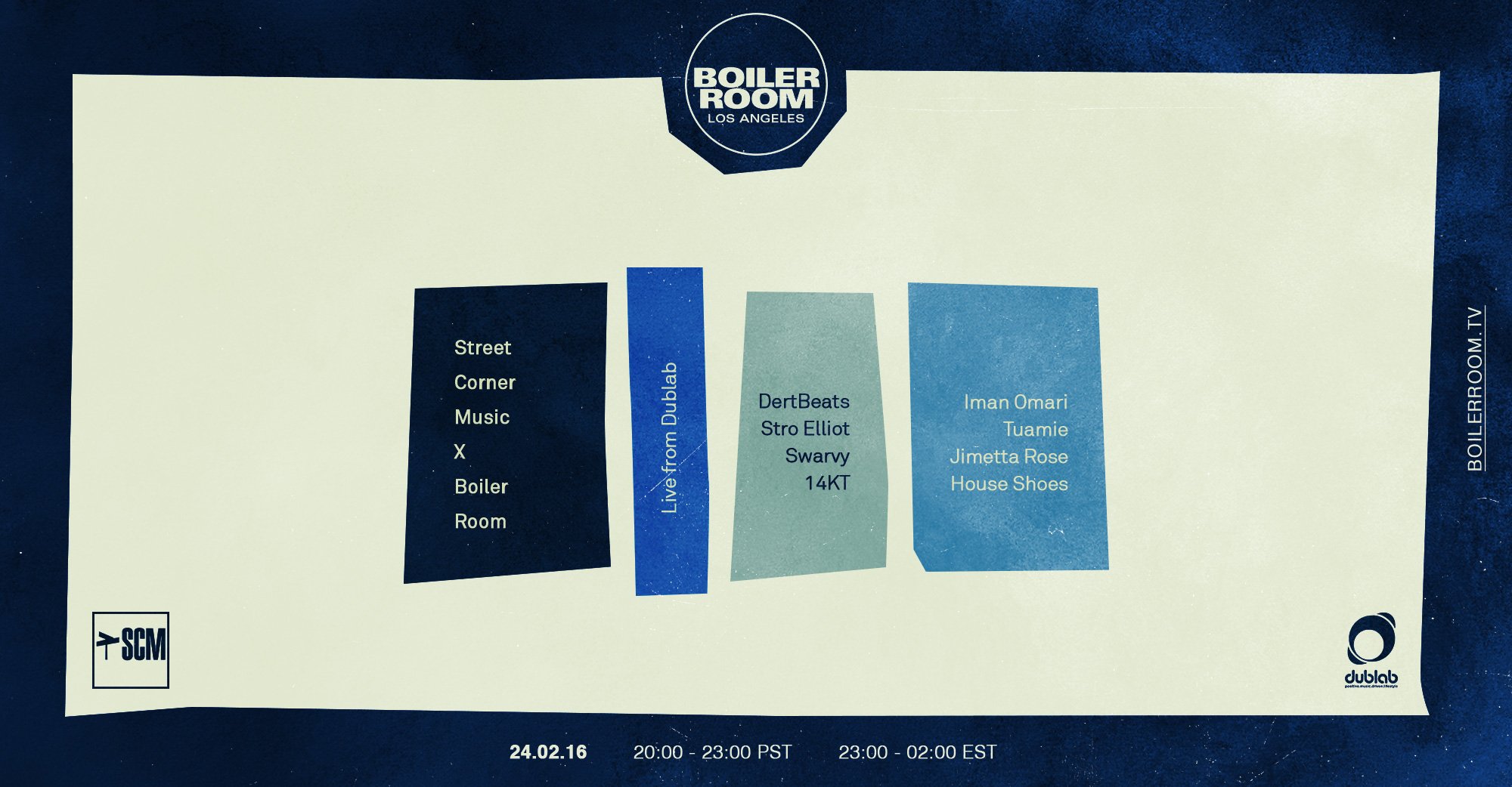 Street Corner Music x Boiler Room flyer