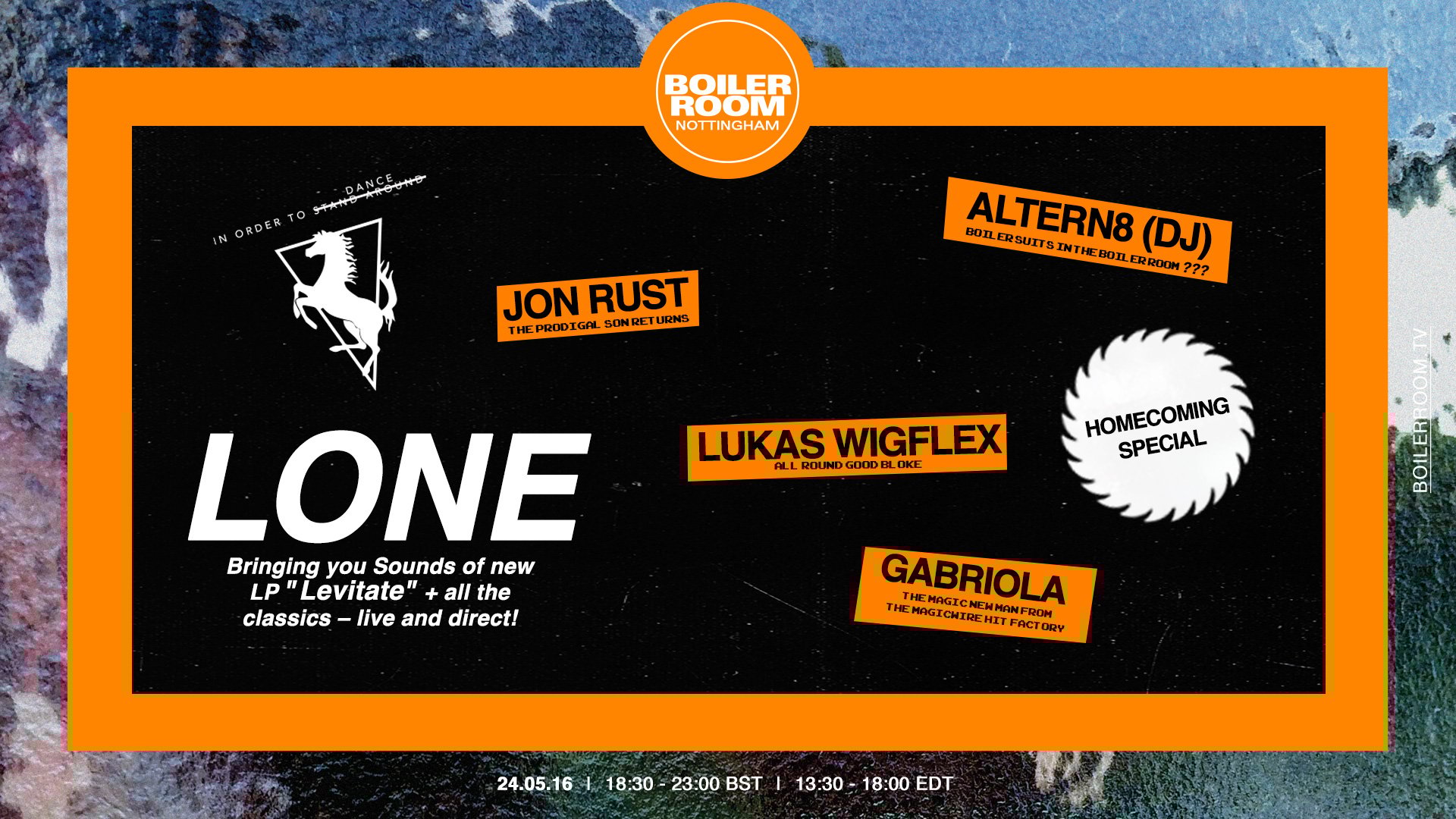 Nottingham: Lone, Altern8, Jon Rust, Lukas Wigflex + Gabriola flyer