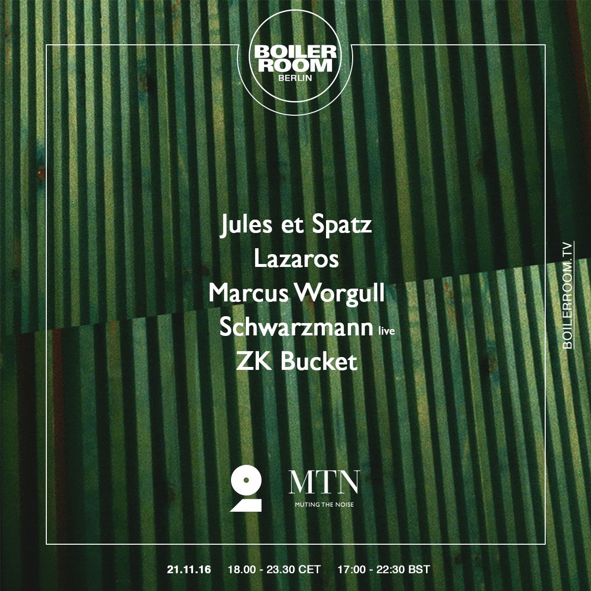 Boiler Room Berlin: Muting the Noise flyer