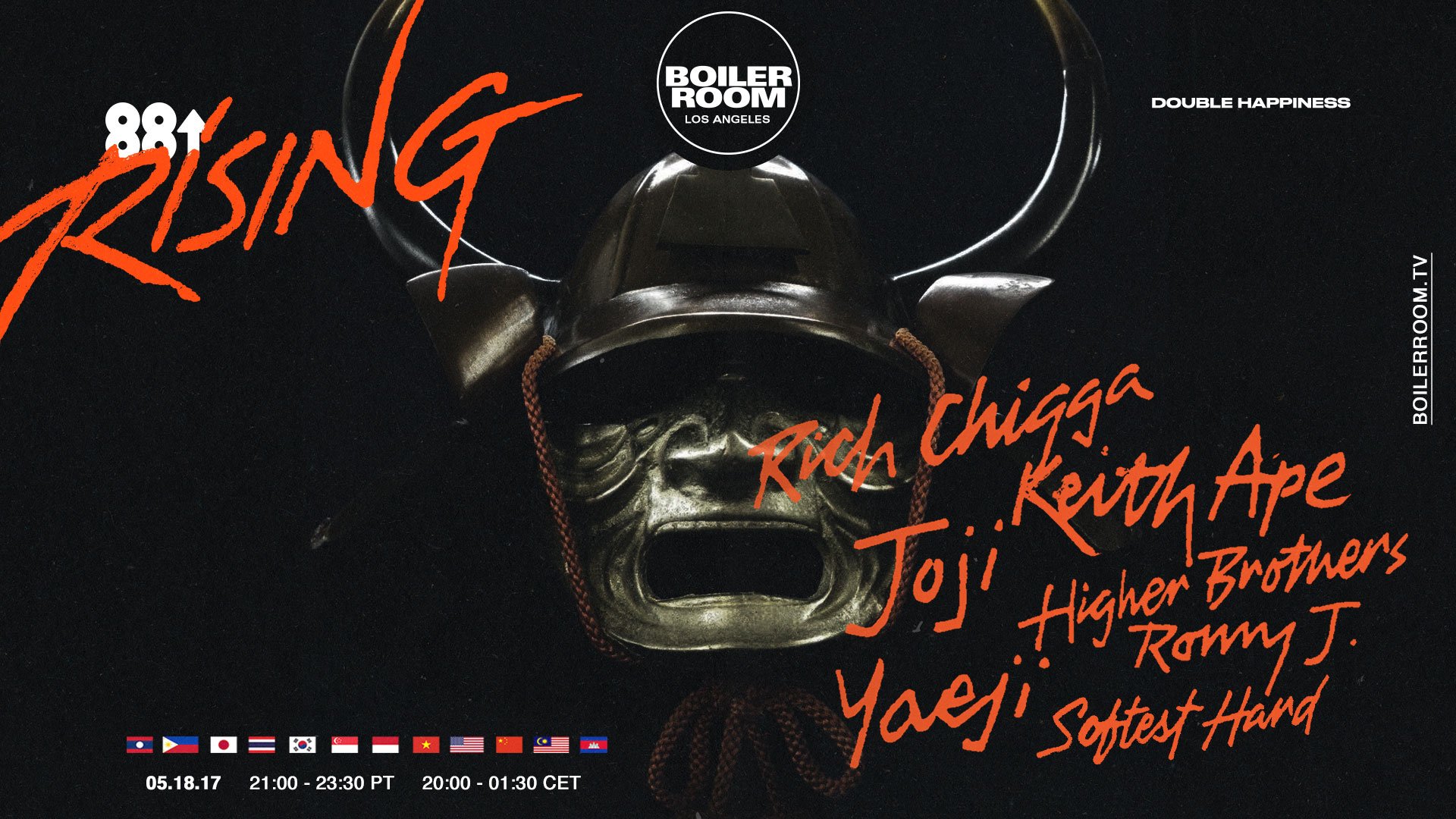 Boiler Room x 88rising flyer