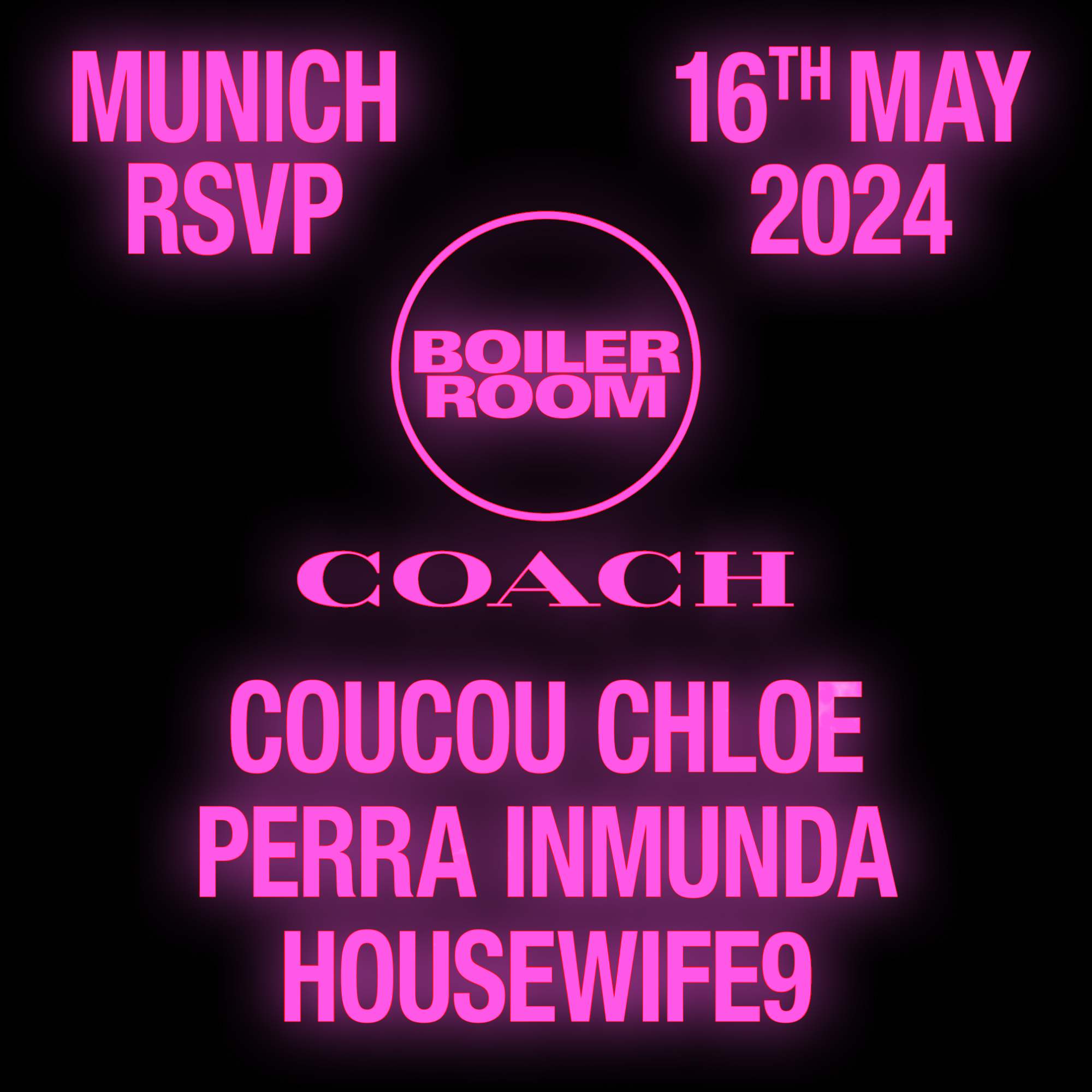 Boiler Room x Coach: Munich flyer