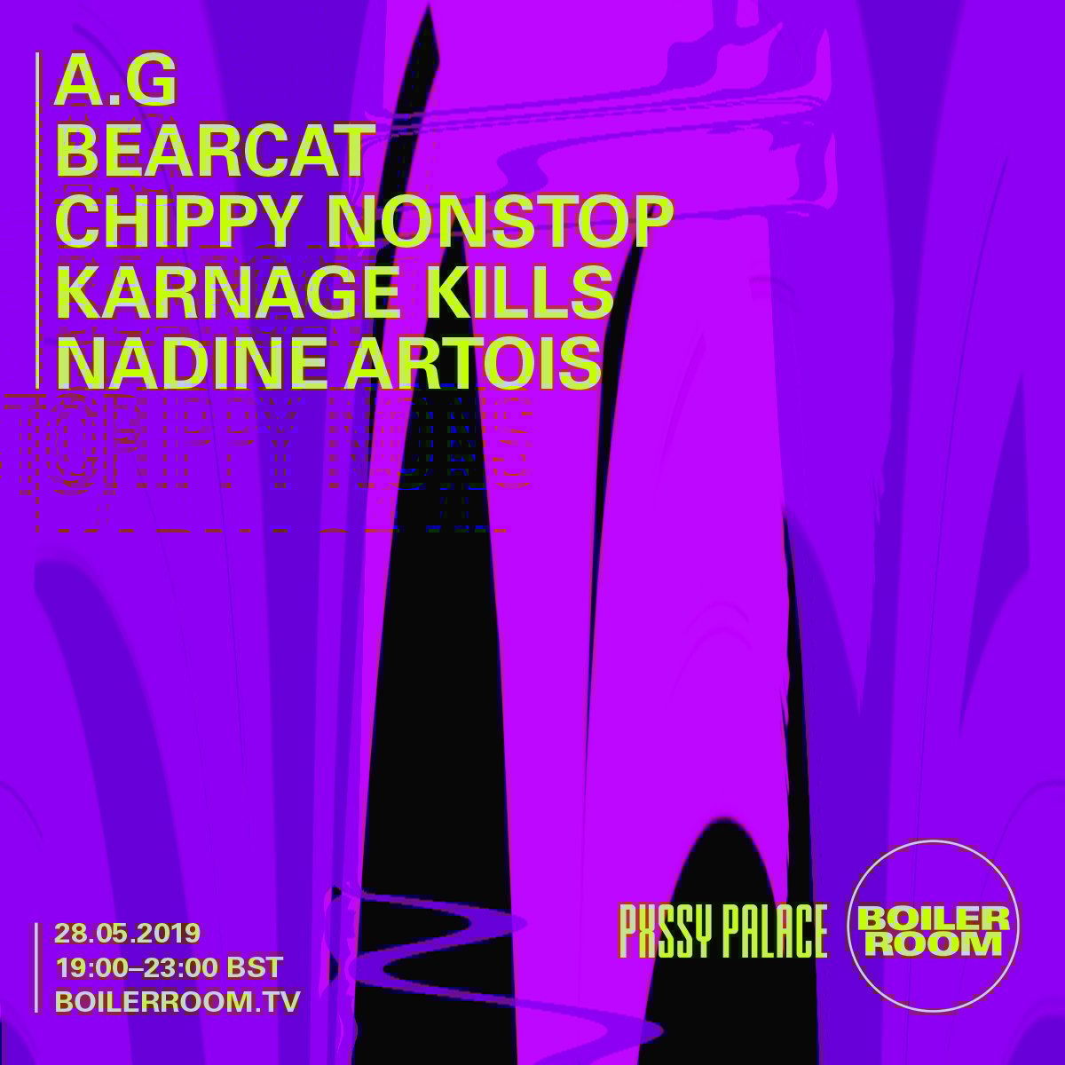 PXSSY PALACE X BOILER ROOM flyer