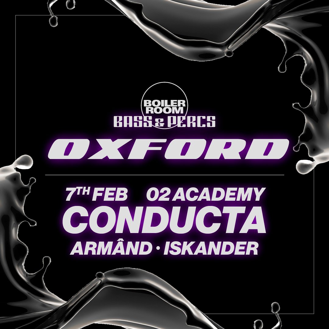 Bass & Percs Tour: Oxford flyer