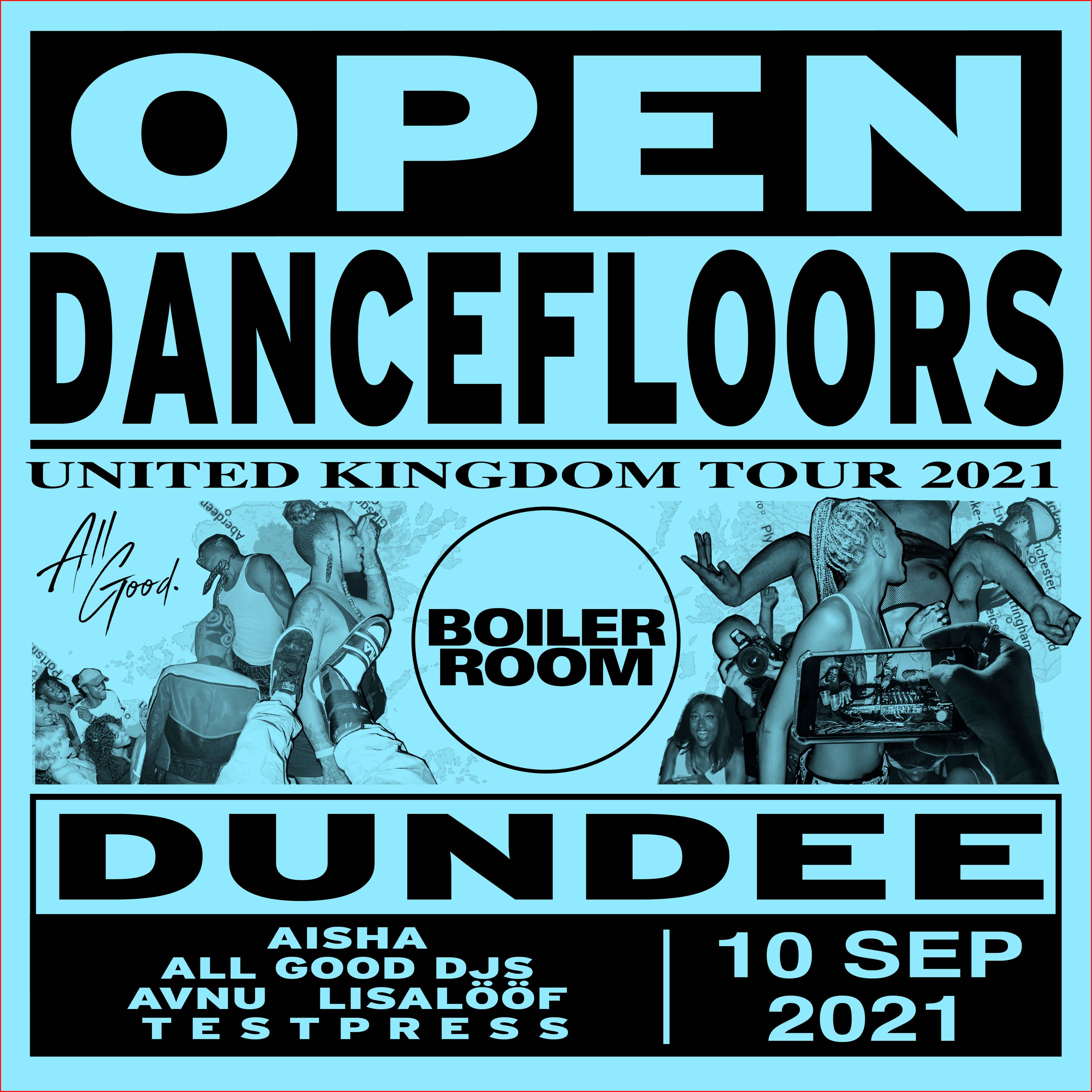 Open Dancefloors | Dundee flyer