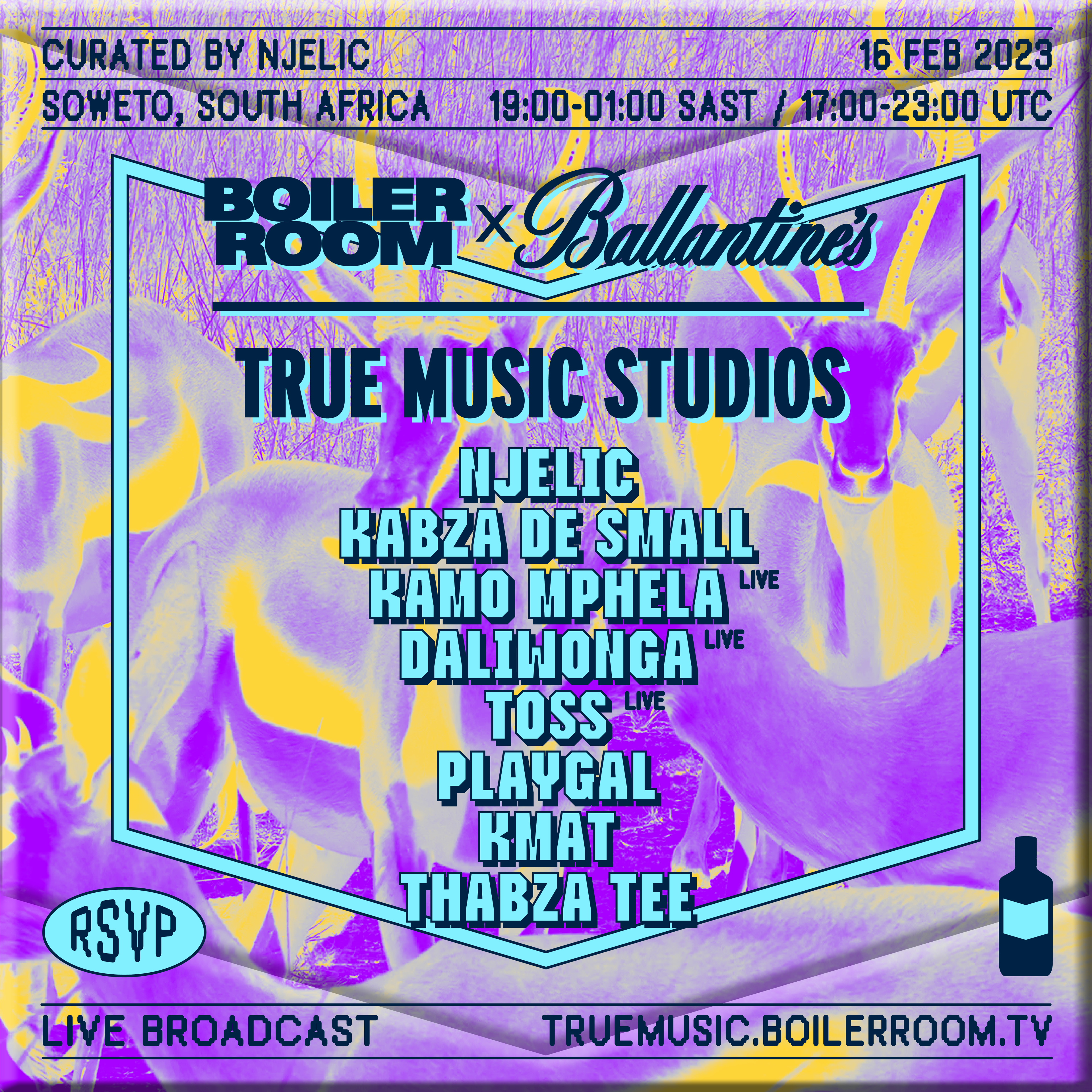 Kabza De Small, Kamo Mphela, Njelic & More | Boiler Room x Ballantine's True Music Studios: Soweto flyer
