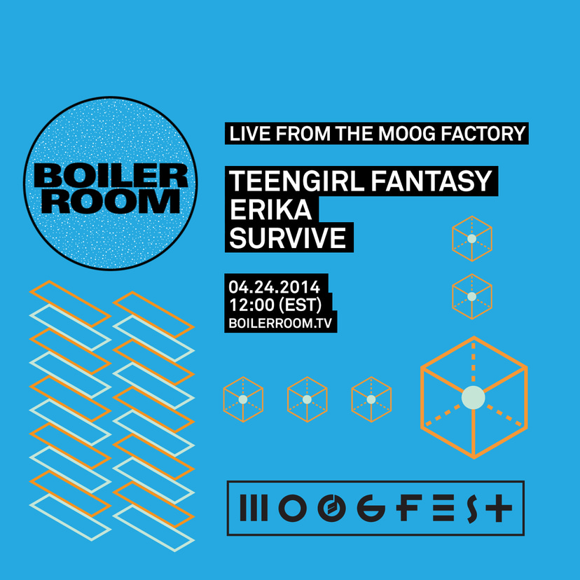 Flyer for event Live From the Moog Factory.