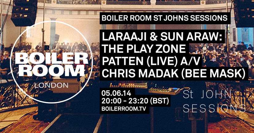 Flyer for event St. Johns Sessions: Laraaji & Sun Araw - The Play Zone  .
