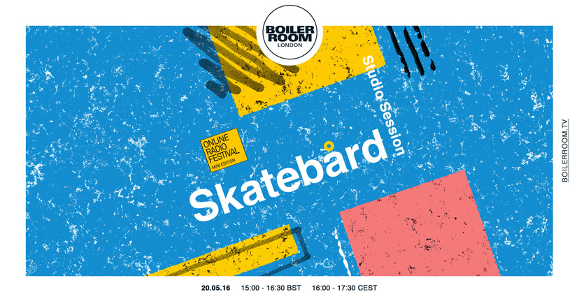 Flyer for event Skatebård 'Studio Session'.