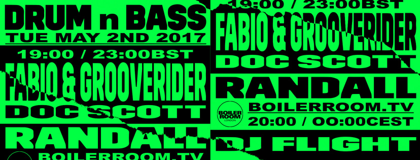 Flyer for event D&B Allstars Vol. 1 — Fabio & Grooverider, Randall, Doc Scott + DJ Flight.