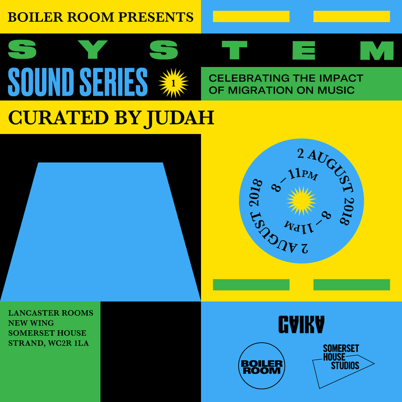 Flyer for event SYSTEM SOUND SERIES: JUDAH.
