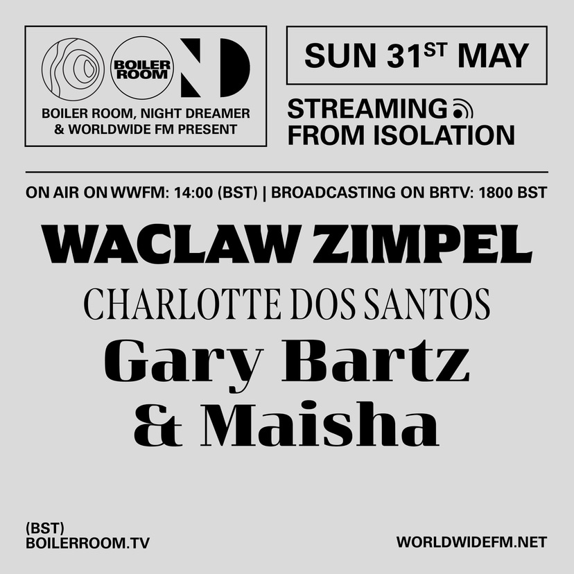 Flyer for event Streaming From Isolation with Night Dreamer & Worldwide FM - #12.