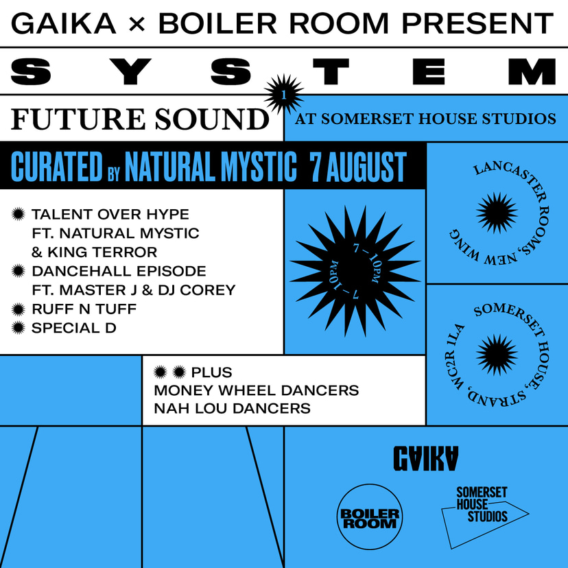 Flyer for event SYSTEM FUTURE SOUND: NATURAL MYSTIC.