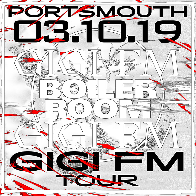 Flyer for event Gigi Fm Portsmouth.
