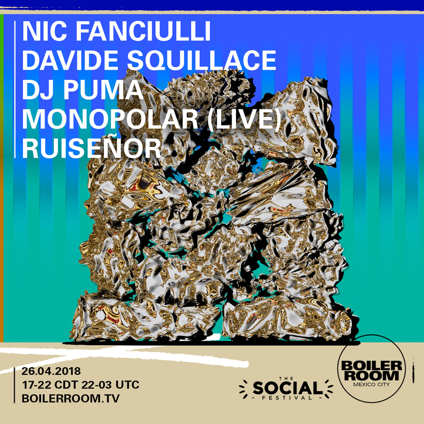Flyer for event Boiler Room Mexico City: The Social Festival.
