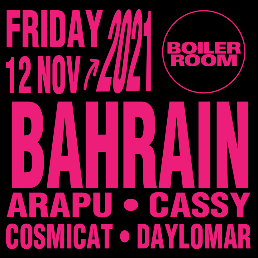 Flyer for event Boiler Room: Bahrain.
