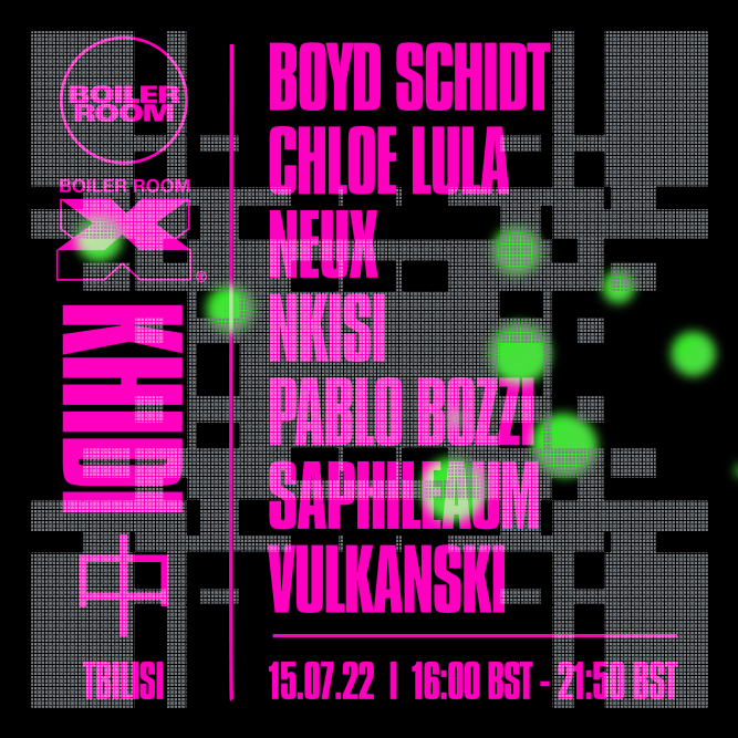 Flyer for event Boiler Room X Khidi: Tbilisi.