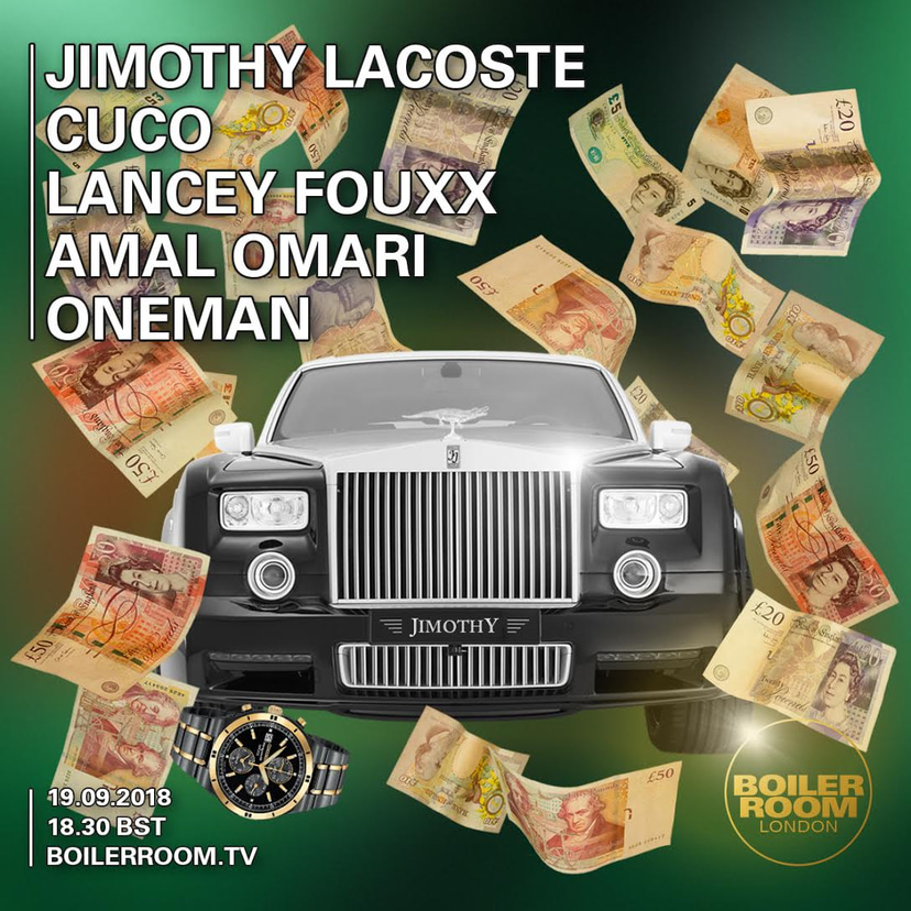 Flyer for event LDN: Jimothy Lacoste.